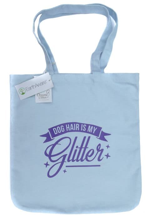 DOG HAIR IS MY GLITTER PRINTED HEAVYWIGHT SHOPPER BAG