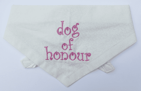 DOG OF HONOUR WEDDING DOG BANDANA