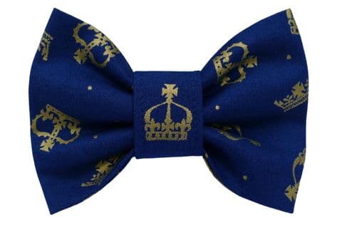 JUBILEE CROWNS BOW TIE (DARK ROYAL WITH GOLD)