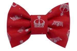 JUBILEE CROWNS BOW TIE (RED WITH SILVER)