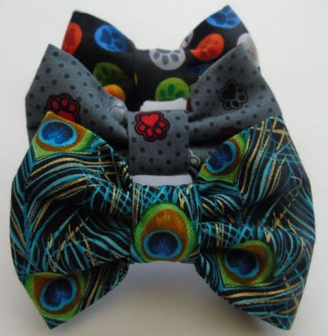PEACOCK FEATHER BOW TIE