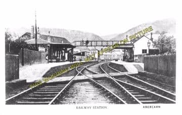 Abercarn Railway Station Photo. Cross Keys - Newbridge. Crumlin Line. (2)