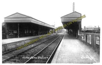 Addlestone Railway Station Photo. Chertsey to Weybridge and Byfleet Lines. (1)..