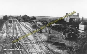 Adisham Railway Station Photo. Shepherdswell - Bekesbourne. Canterbury Line. (4)