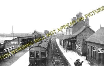 Afonwen Railway Station Photo. Abererch - Criccieth. Pwllheli to Portmadoc. (1)..