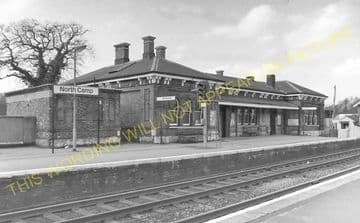 Aldershot North Camp Railway Station Photo. Farnborough - Ash and Guildford (11)