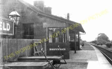Amisfield Railway Station Photo. Shieldhill - Locharbiggs. Dumfries Line. (1).
