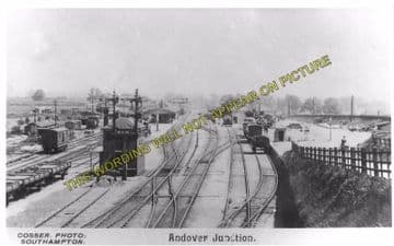 Andover Junction Railway Station Photo. Hurstbourne to Grateley and Claford. (2)