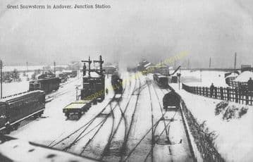 Andover Junction Railway Station Photo. Hurstbourne to Grateley and Claford. (3)