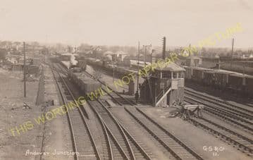 Andover Junction Railway Station Photo. Hurstbourne to Grateley and Claford. (4)