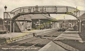 Annan Railway Station Photo. Dornock - Cummertrees. Gretna to Dumfries Line. (5)