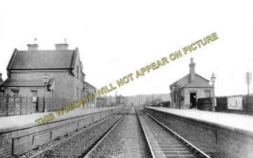 Annesley Railway Station Photo. Newstead - Kirkby-in-Ashfield. Midland Rly. (1).