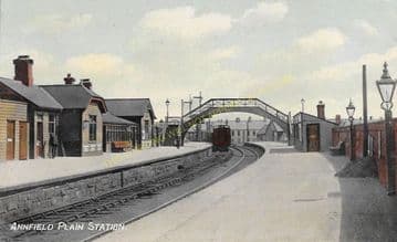 Annfield Plain Railway Station Photo. Consett - Beamish. Pelton Line. (2)