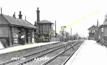 Arksey Railway Station Photo. Doncaster to Moss, Blane and Heck Line. GNR. (3)