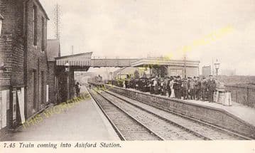 Ashford Railway Station Photo. Feltham - Staines. Twickenham Line. (1)..
