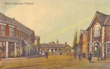 Ashford Railway Station Photo. Feltham - Staines. Twickenham Line. (5)