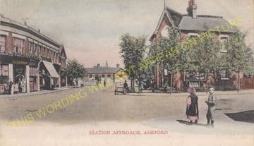 Ashford Railway Station Photo. Feltham - Staines. Twickenham Line. (6)