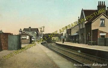 Ashington Railway Station Photo. Newbiggin - North Seaton. Bedlington Line (3)