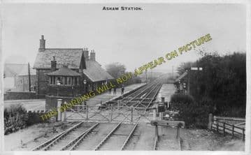 Askam Railway Station Photo. Barrow - Kirkby. Foxfield and Millom Line. (1)