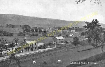 Askrigg Railway Station Photo. Hawes -Aysgarth. Hawes & Garsdale to Redmire. (2)