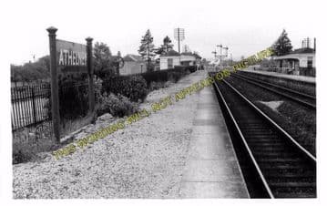 Athelney Railway Station Photo. Langport to Durston and Taunton Line. GWR. (5)