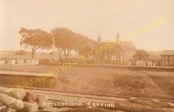 Attlebridge Railway Station Photo. Lenwade - Drayton. Norwich Line. M&GNR. (5)