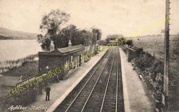 Auldbar Road Railway Station Photo. Guthrie - Clocksbriggs. Forfar Line. (4).