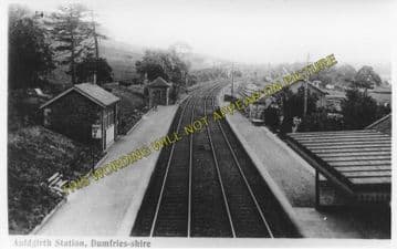 Auldgirth Railway Station Photo. Holywood - Closeburn. Dumfries to Thornhill (1).