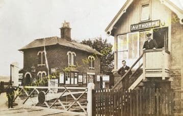 Authorpe Railway Station Photo. Aby - Legbourne Road. Louth Line. GNR. (9).