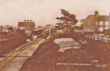 Aylsham South Railway Station Photo. Cawston - Buxton Lamas. Wroxham Line. (7).
