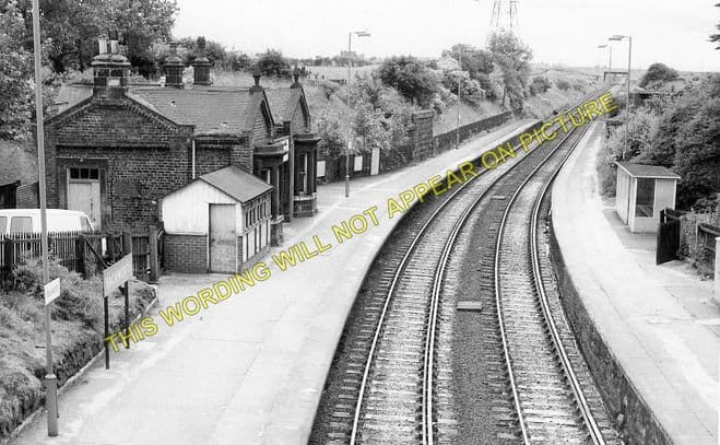 Backworth Railway Station Photo. Newcastle - Whitley Bay. North Eastern Rly. (1)..