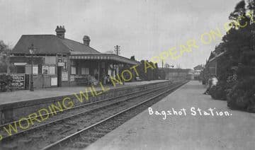 Bagshot Railway Station Photo. Ascot & Sunninghill - Camberley. Frimley Line (6)