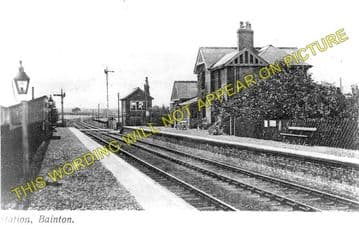 Bainton Railway Station Photo. Southburn -Middleton-on-the-Wolds. (1)