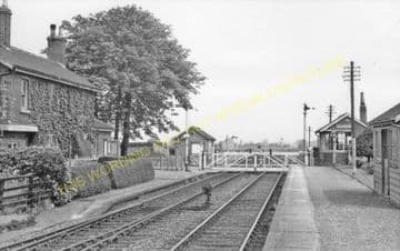 Baldersby Railway Station Photo. Melmerby - Topcliffe. Ripon to Thirsk Line. (3).