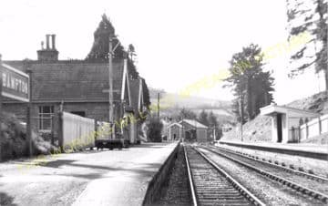 Bampton Railway Station Photo. Dulverton - Tiverton. GWR. (12)