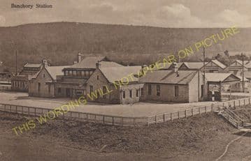 Banchory Railway Station Photo. Crathes - Glassel. Culter to Ballater Line. (12).