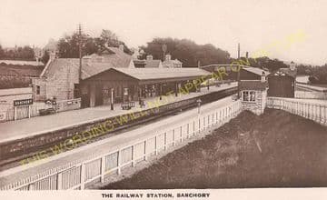 Banchory Railway Station Photo. Crathes - Glassel. Culter to Ballater Line. (9)