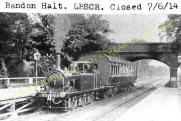 Bandon Halt Railway Station Photo. Wallington - Waddon. Sutton to Croydon. (1).