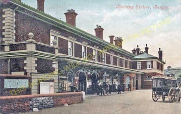 Bangor Railway Station Photo. Conway - Carnarvon. L&NWR. (13)
