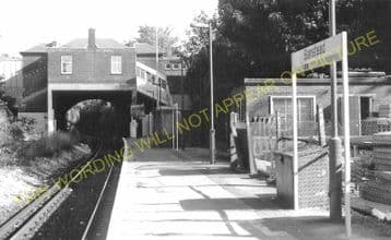 Banstead Railway Station Photo.Epsom Downs - Belmont. Sutton Line. LB&SCR. (6)