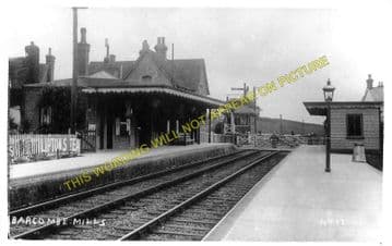 Barcombe Mills Railway Station Photo. Lewes - Isfield. Uckfield Line. LBSCR (1)