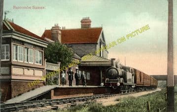 Barcombe Railway Station Photo. Newick & Chailey to Lewes. LB&SCR. (1)
