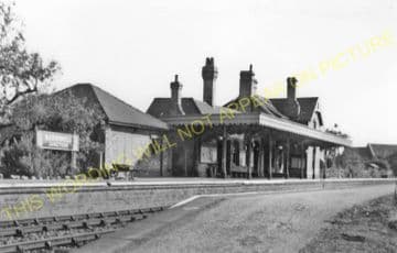 Barnham Railway Station Photo. Ford to Drayton and Bognor Lines. LB&SCR. (11)