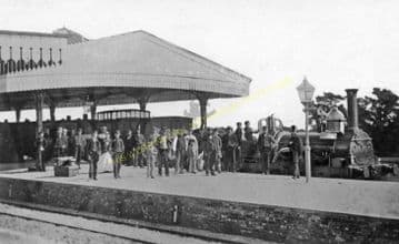 Barnham Railway Station Photo. Ford to Drayton and Bognor Lines. LB&SCR. (13)