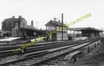 Barnham Railway Station Photo. Ford to Drayton and Bognor Lines. LB&SCR. (6)