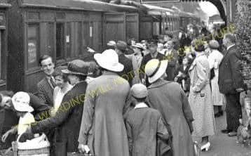 Barnham Railway Station Photo.  Thetford - Ingham. Bury St. Edmunds Line. (1)..