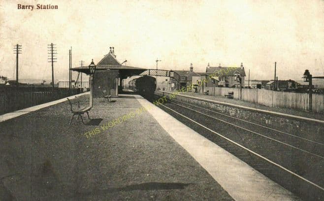 Barry Links Railway Station Photo. Buddon - Carnoustie. Dundee & Arbroath Ry (3)