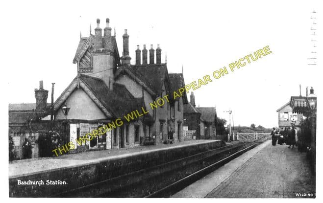 Baschurch Railway Station Photo. Leaton - Rednal. Shrewsbury to Whittington (2)