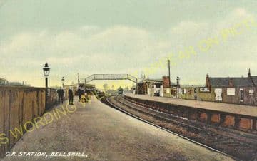 Bellshill Railway Station Photo. Mossend - Uddington. Caledonian Railway. (3)