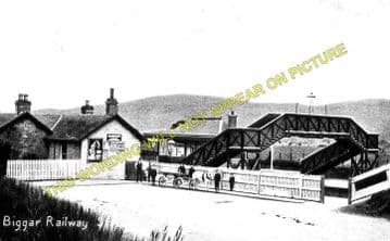 Biggar Railway Station Photo. Coulter - Broughton. Symington to Peebles Line (2)